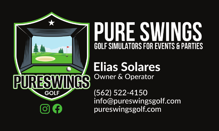 Pure Swings Golf Business Card